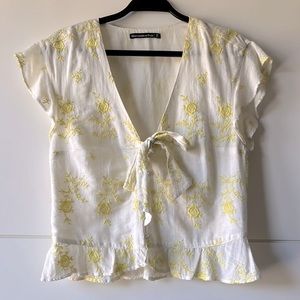 Embroidered floral Abercrombie blouse